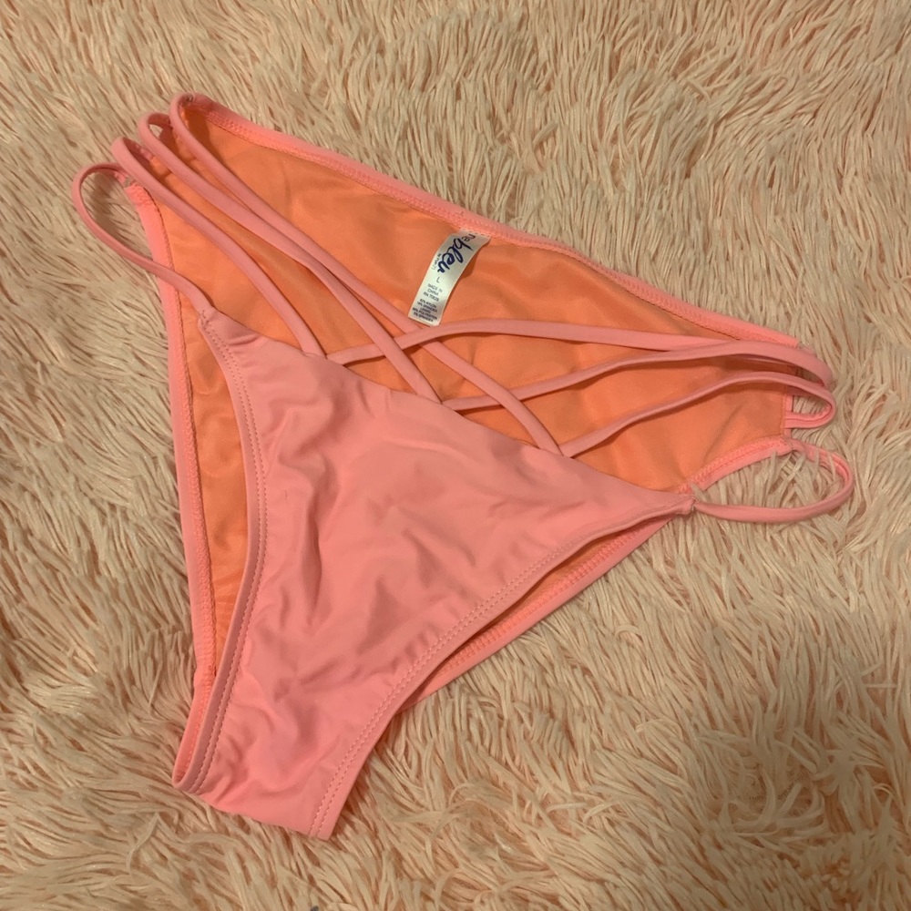 Peach colored bikini bottoms